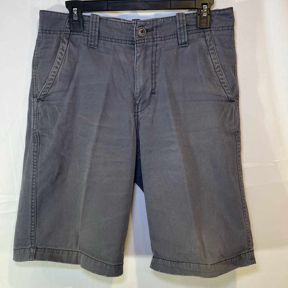 Roebuck and Co Workwear Shorts Men 36 Durable Canvas Cotton Flat Front‎ Gray